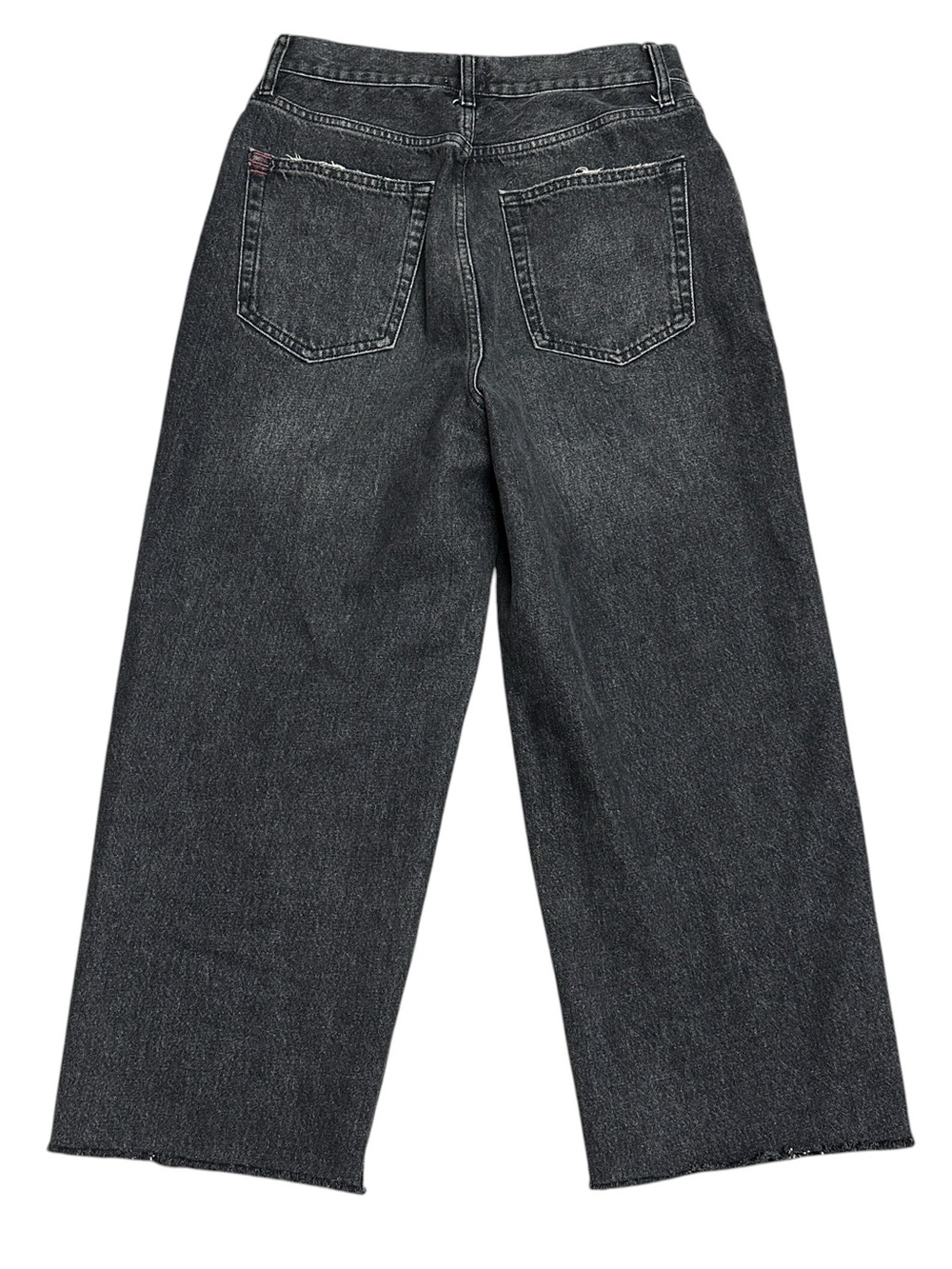 BDG Urban Outfitters High Rise Baggy Wide Leg Raw Hem Jeans Black NWOT - Picture 2 of 5